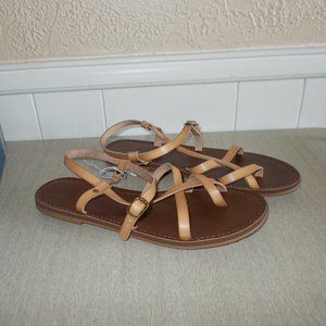 Universal Thread Lavinia Strappy Sandals Tan Flat